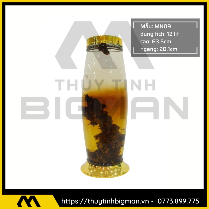 Thủy tinh bigman - Bình sâm Hàn Quốc mẫu 1