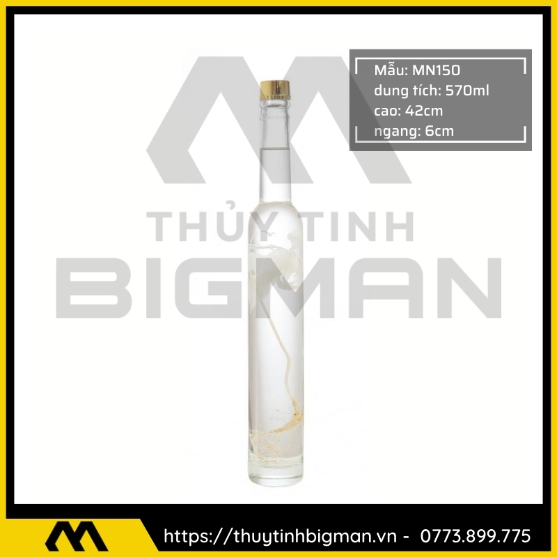 Thủy tinh bigman - Bình sâm Hàn Quốc mẫu 105