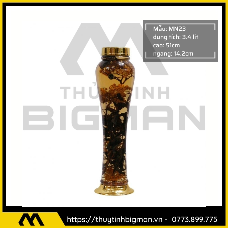 Thủy tinh bigman - Bình sâm Hàn Quốc mẫu 11