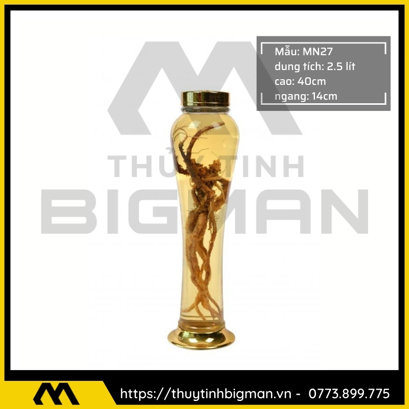 Thủy tinh bigman - Bình sâm Hàn Quốc mẫu 15