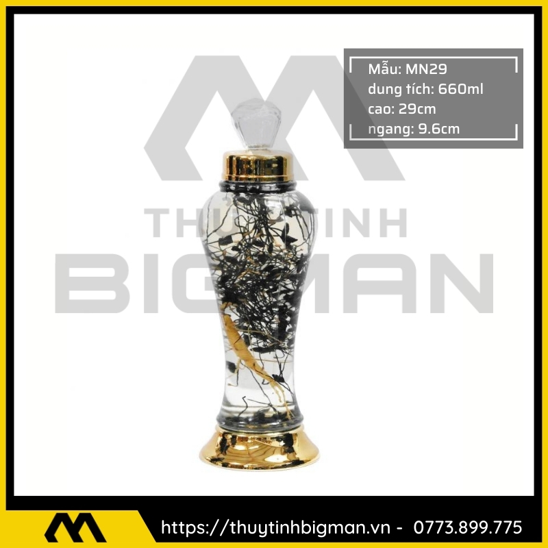 Thủy tinh bigman - Bình sâm Hàn Quốc mẫu 17