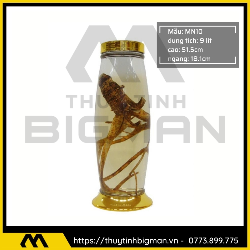 Thủy tinh bigman - Bình sâm Hàn Quốc mẫu 2