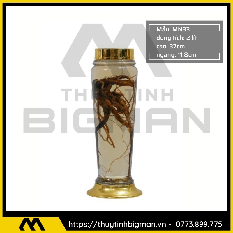 Thủy tinh bigman - Bình sâm Hàn Quốc mẫu 21