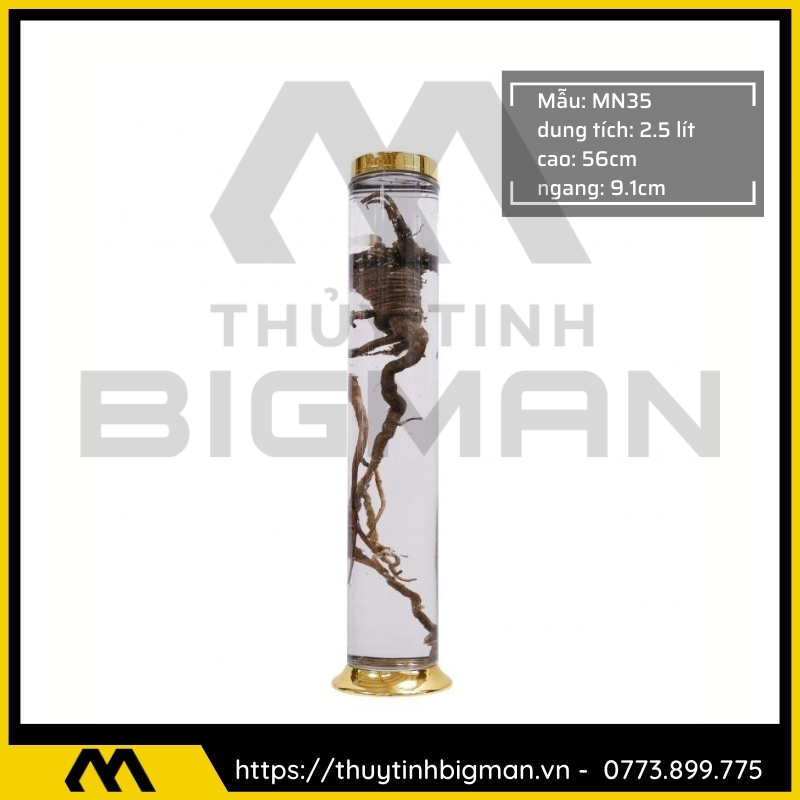 Thủy tinh bigman - Bình sâm Hàn Quốc mẫu 23