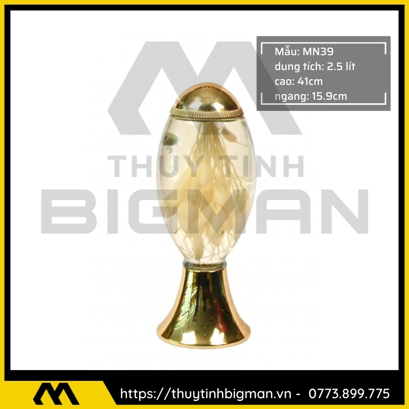 Thủy tinh bigman - Bình sâm Hàn Quốc mẫu 27