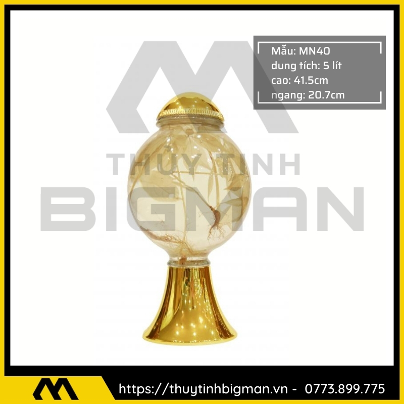 Thủy tinh bigman - Bình sâm Hàn Quốc mẫu 28