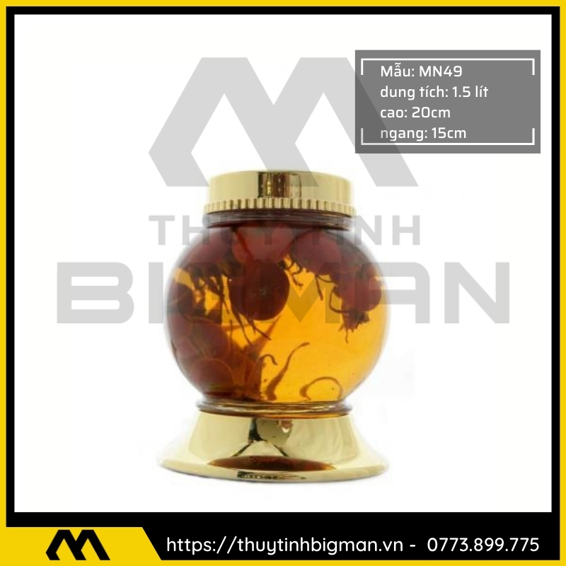 Thủy tinh bigman - Bình sâm Hàn Quốc mẫu 37