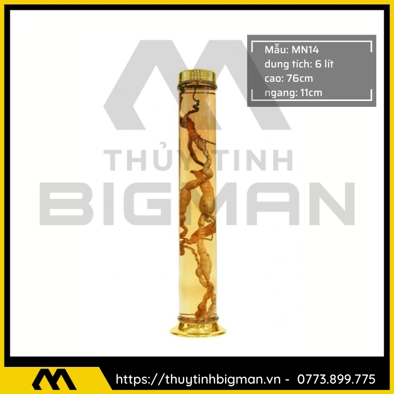 Thủy tinh bigman - Bình sâm Hàn Quốc mẫu 4