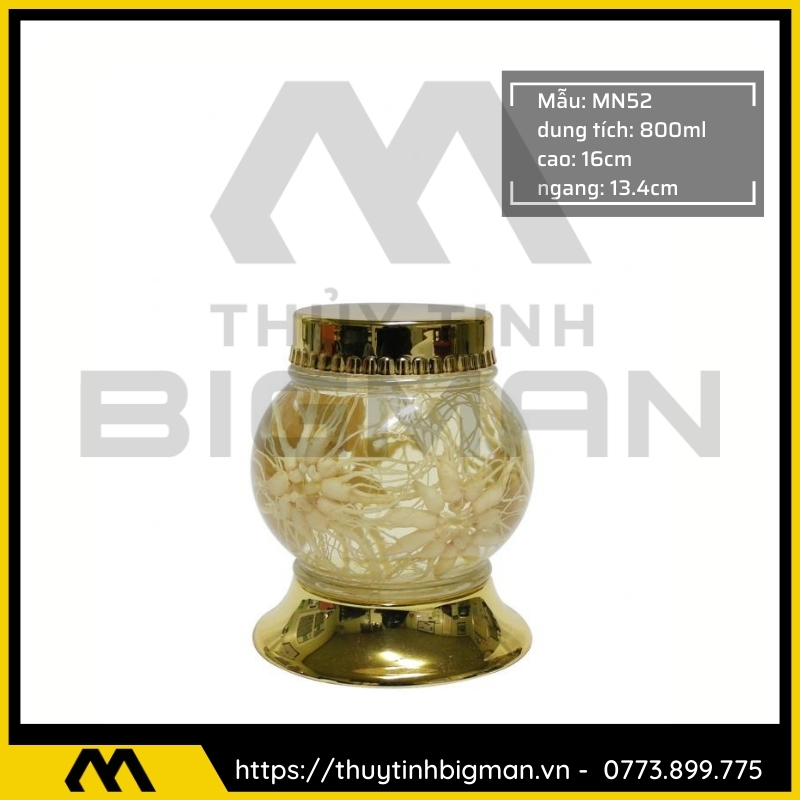 Thủy tinh bigman - Bình sâm Hàn Quốc mẫu 40