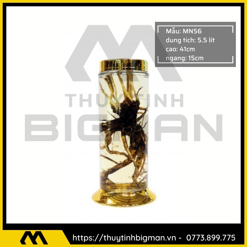 Thủy tinh bigman - Bình sâm Hàn Quốc mẫu 44