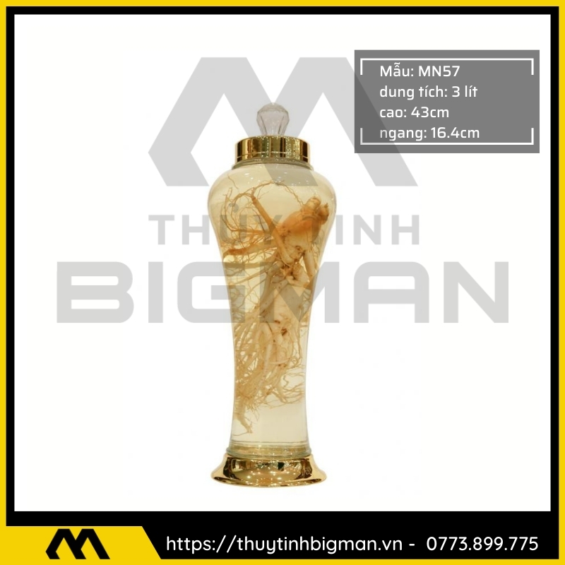 Thủy tinh bigman - Bình sâm Hàn Quốc mẫu 45
