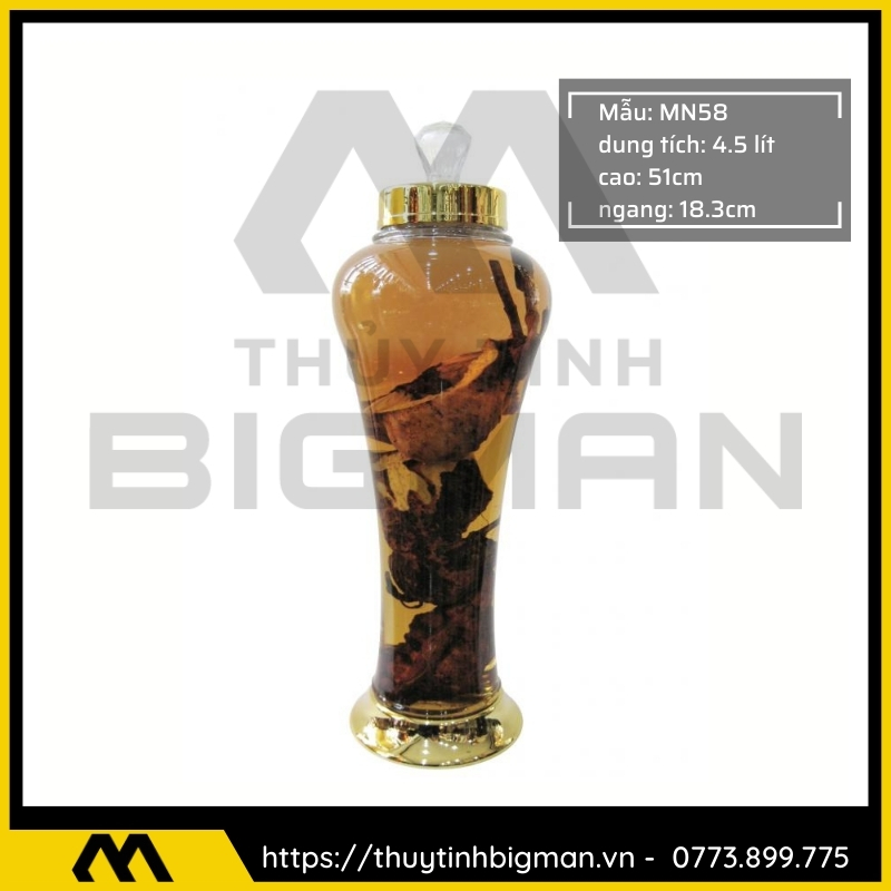 Thủy tinh bigman - Bình sâm Hàn Quốc mẫu 46