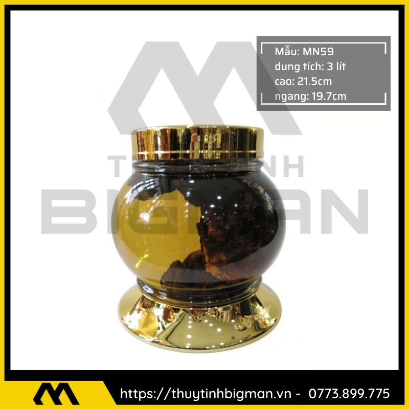 Thủy tinh bigman - Bình sâm Hàn Quốc mẫu 47