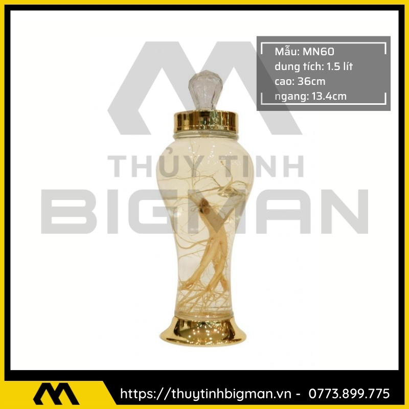 Thủy tinh bigman - Bình sâm Hàn Quốc mẫu 48