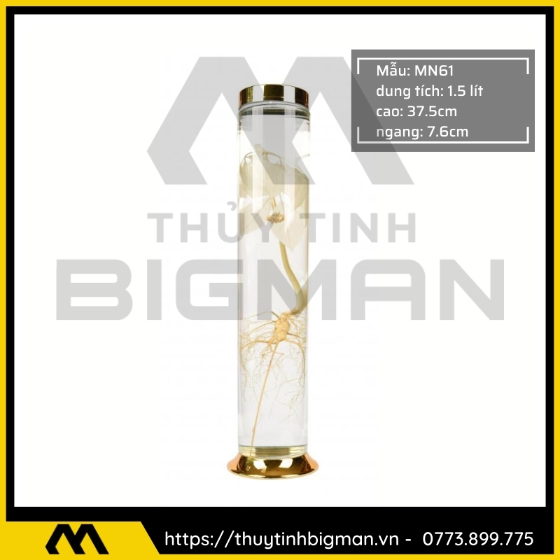 Thủy tinh bigman - Bình sâm Hàn Quốc mẫu 49