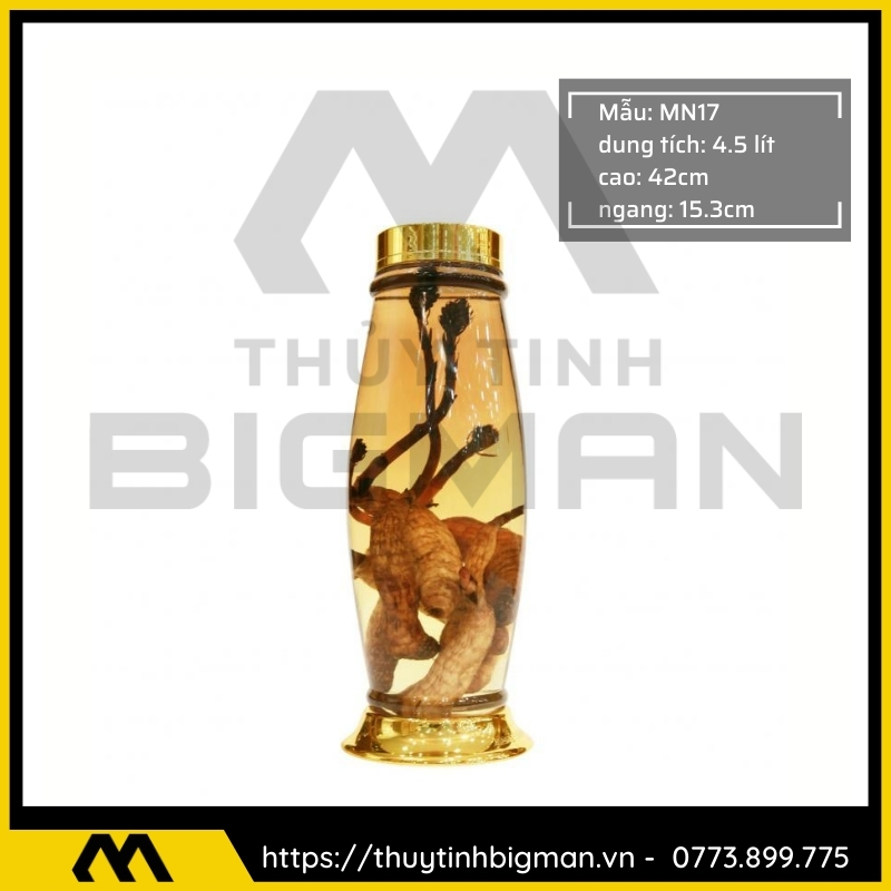 Thủy tinh bigman - Bình sâm Hàn Quốc mẫu 5