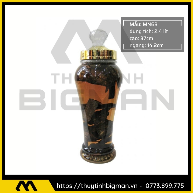 Thủy tinh bigman - Bình sâm Hàn Quốc mẫu 51