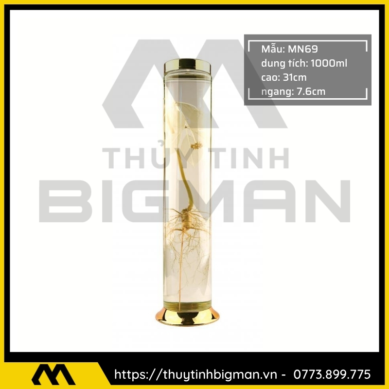 Thủy tinh bigman - Bình sâm Hàn Quốc mẫu 57