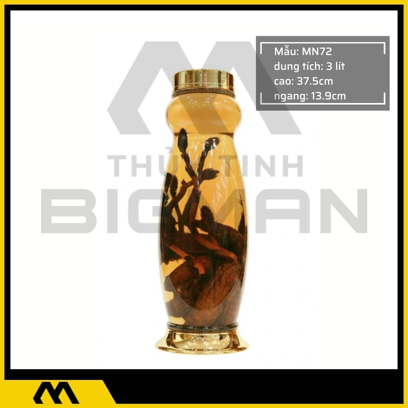 Thủy tinh bigman - Bình sâm Hàn Quốc mẫu 60