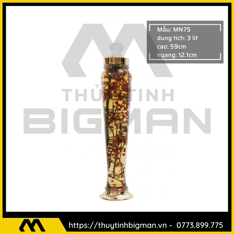 Thủy tinh bigman - Bình sâm Hàn Quốc mẫu 63