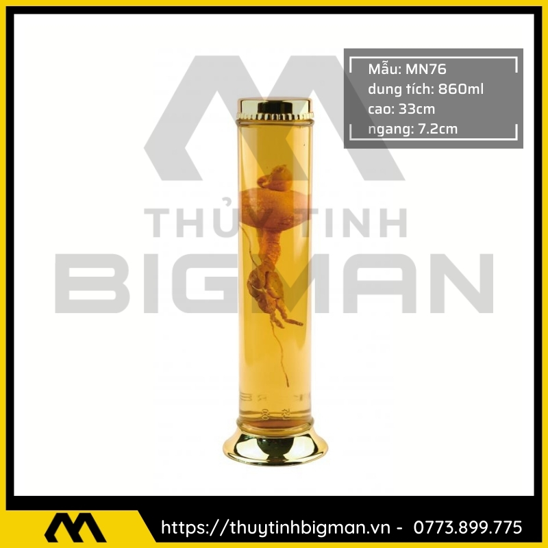 Thủy tinh bigman - Bình sâm Hàn Quốc mẫu 64