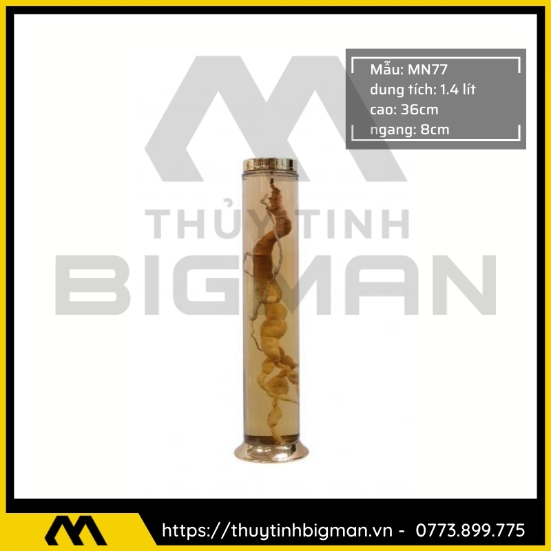 Thủy tinh bigman - Bình sâm Hàn Quốc mẫu 65