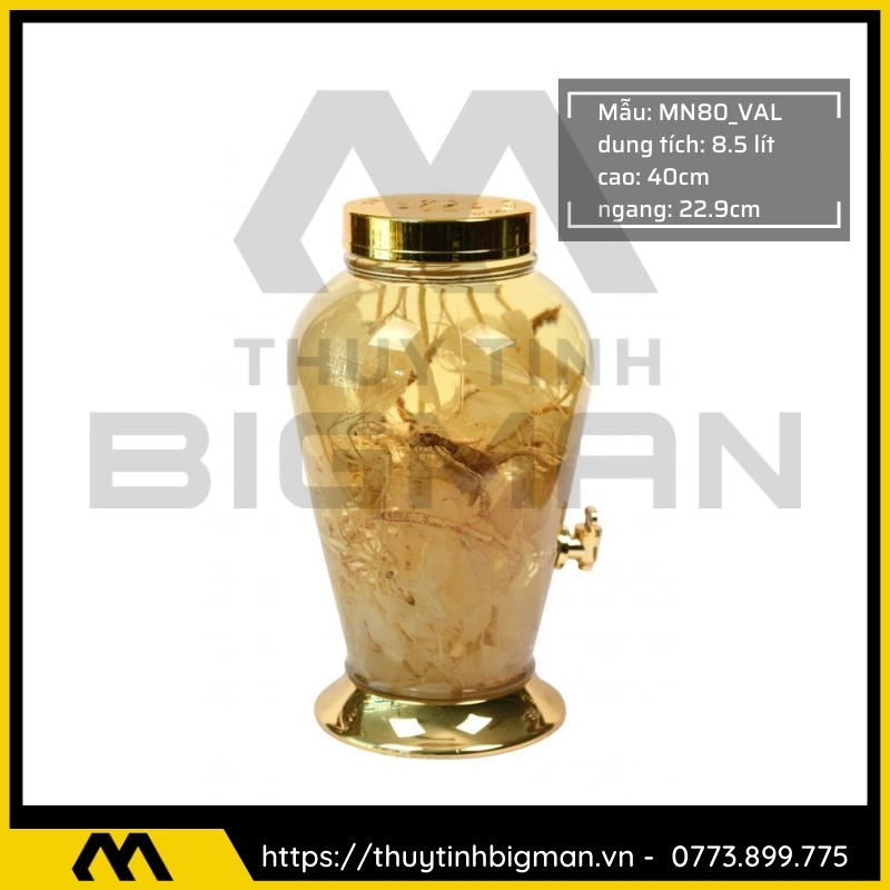 Thủy tinh bigman - Bình sâm Hàn Quốc mẫu 69