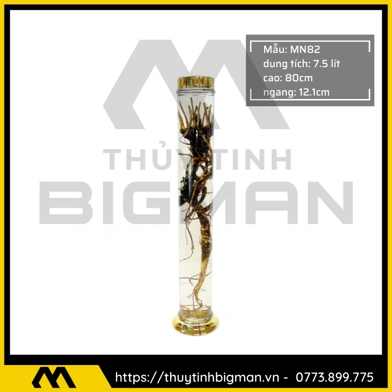 Thủy tinh bigman - Bình sâm Hàn Quốc mẫu 71