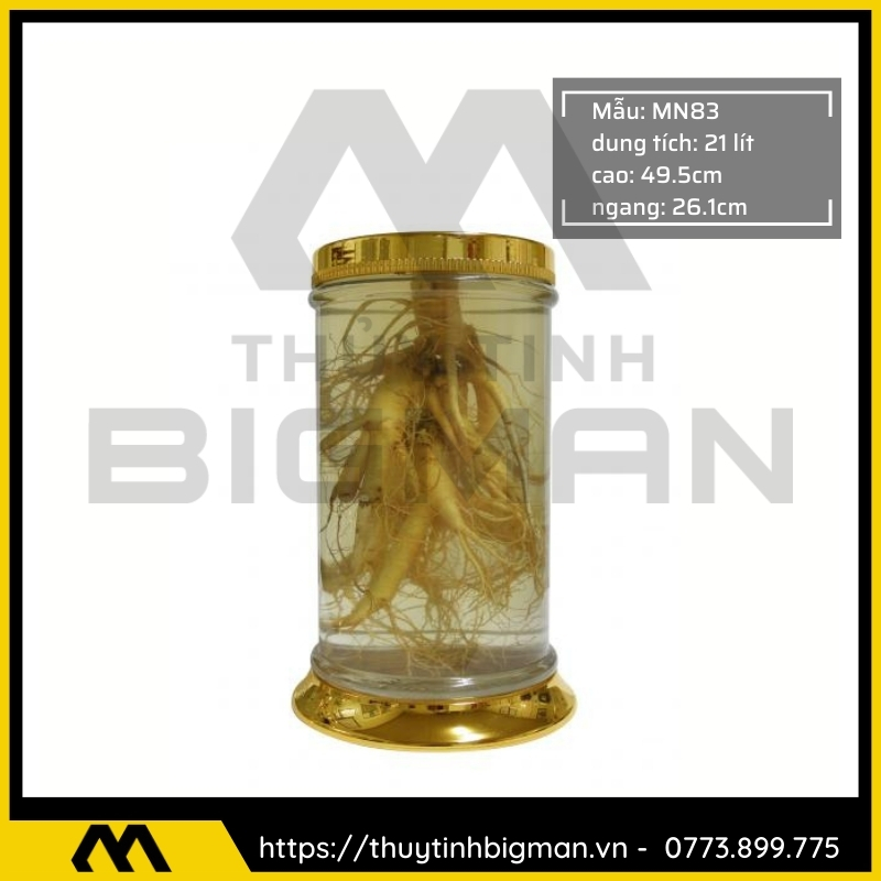 Thủy tinh bigman - Bình sâm Hàn Quốc mẫu 72