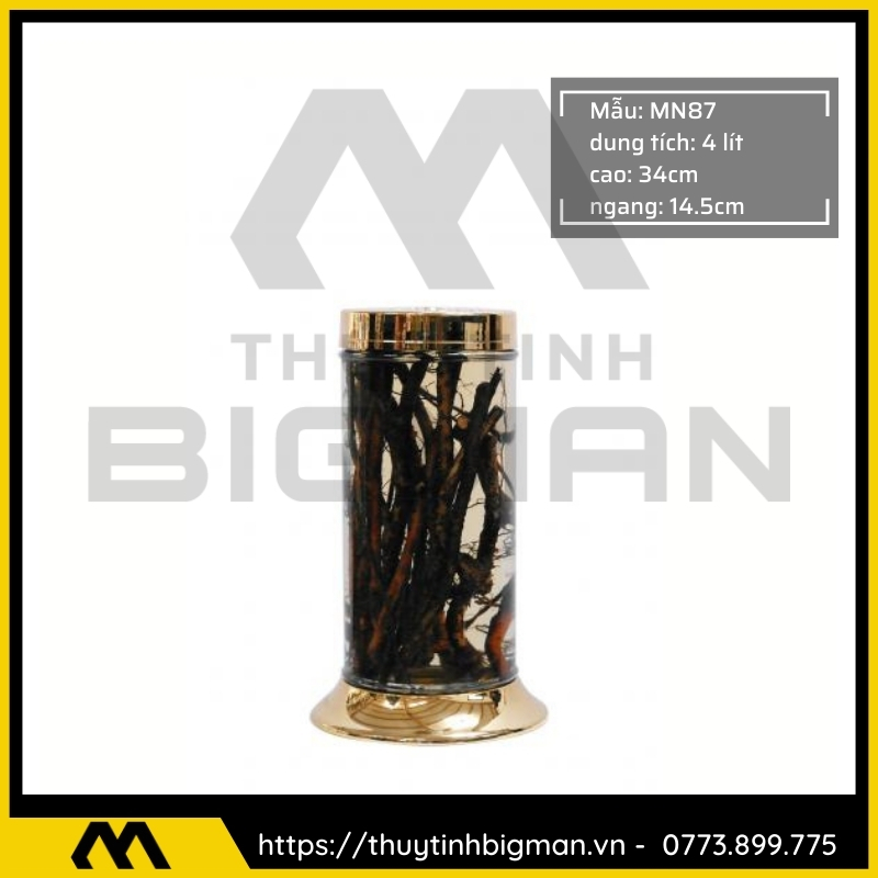 Thủy tinh bigman - Bình sâm Hàn Quốc mẫu 74