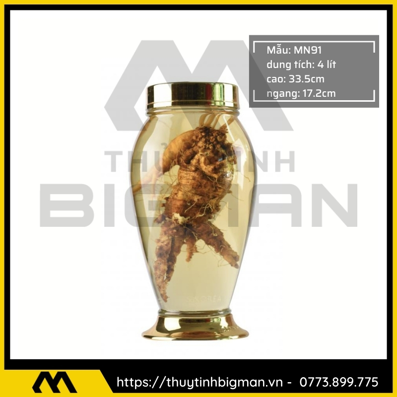 Thủy tinh bigman - Bình sâm Hàn Quốc mẫu 78