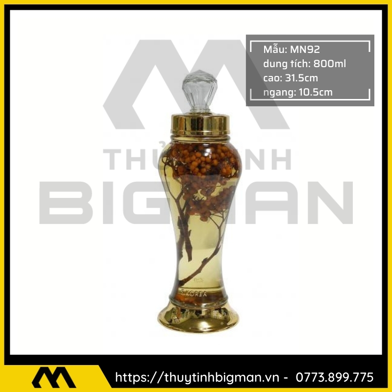 Thủy tinh bigman - Bình sâm Hàn Quốc mẫu 79