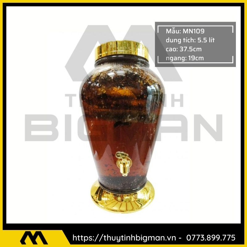 Thủy tinh bigman - Bình sâm Hàn Quốc mẫu 81