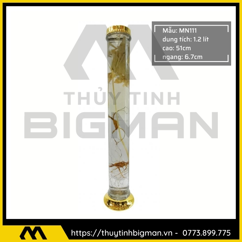 Thủy tinh bigman - Bình sâm Hàn Quốc mẫu 83