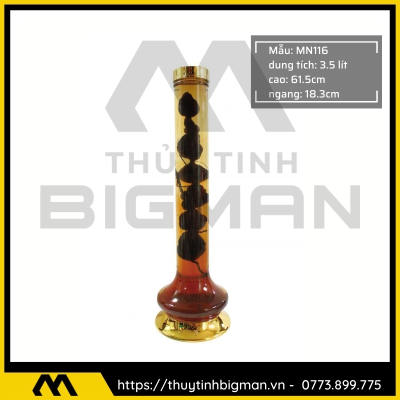 Thủy tinh bigman - Bình sâm Hàn Quốc mẫu 87