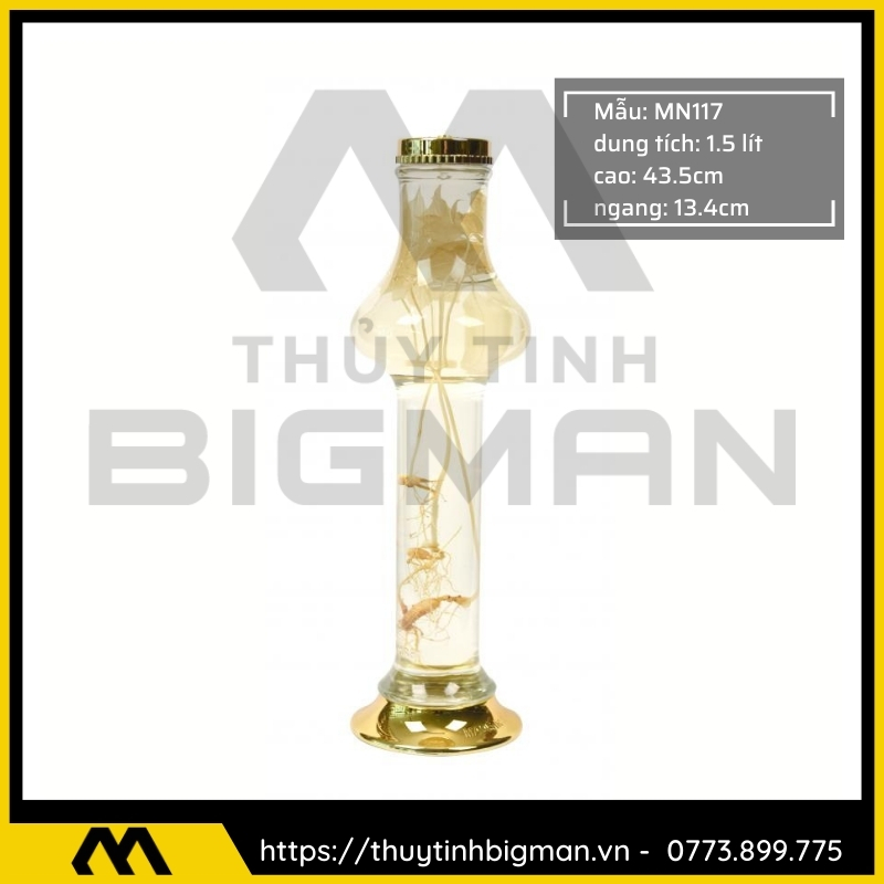 Thủy tinh bigman - Bình sâm Hàn Quốc mẫu 88