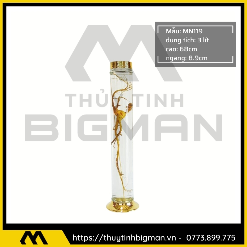 Thủy tinh bigman - Bình sâm Hàn Quốc mẫu 89