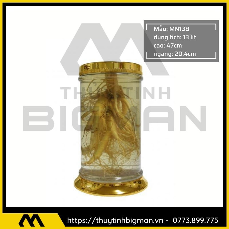Thủy tinh bigman - Bình sâm Hàn Quốc mẫu 98