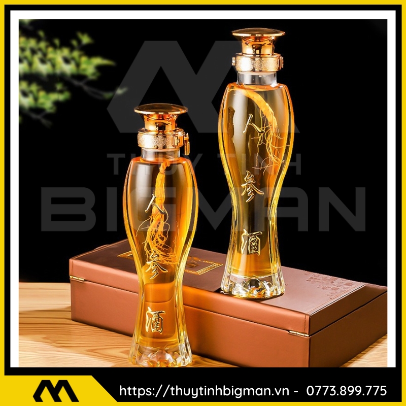 Chai thủy tinh củ sâm